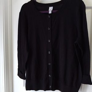 JCP xl black cardigan